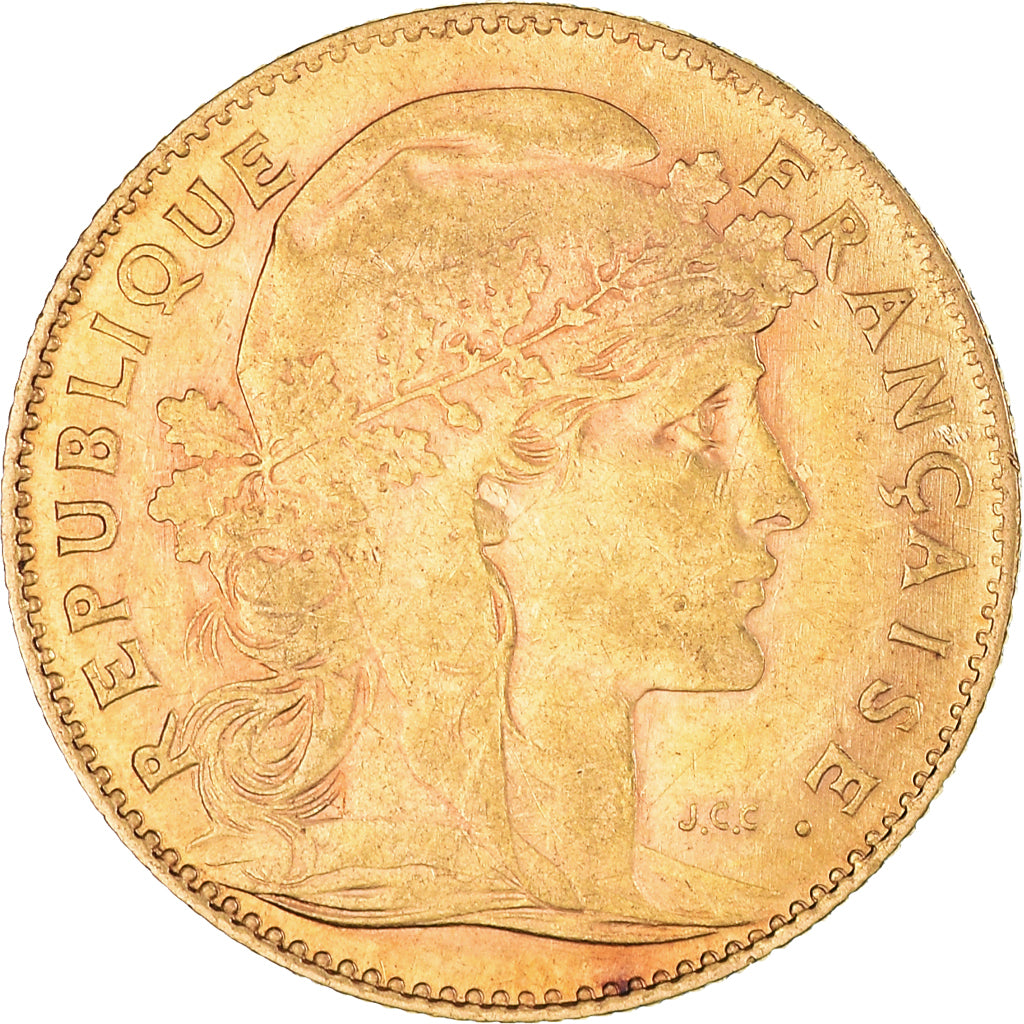 Moneta, Francia, Marianne, 10 Francs, 1911, Paris, SPL-, Oro, KM:846