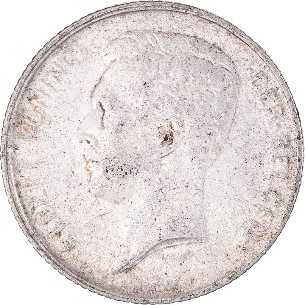 Coin, Belgium, Albert I, Franc, 1910, Brussels, AU(50-53), Silver, KM:73.1