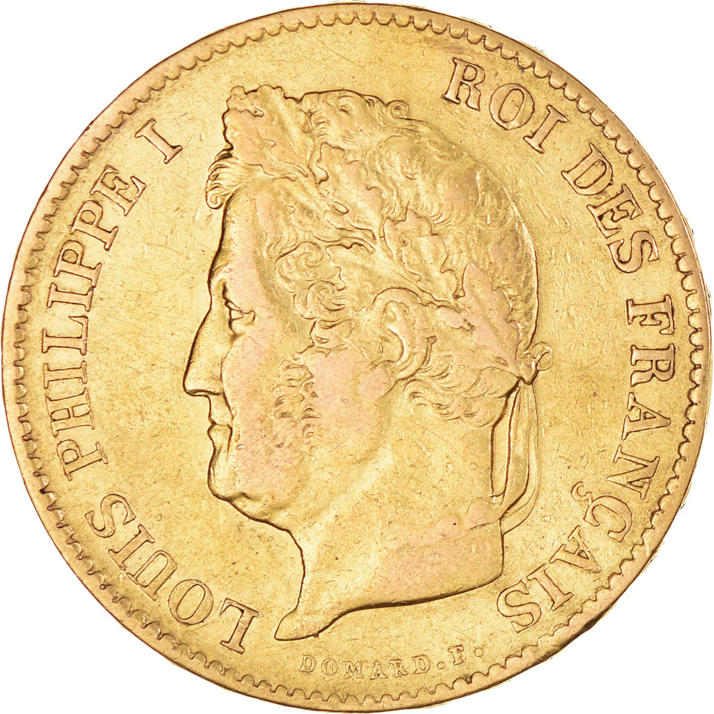 Moeda, França, Louis-Philippe, 40 Francs, 1834, Paris, EF(40-45), Dourado