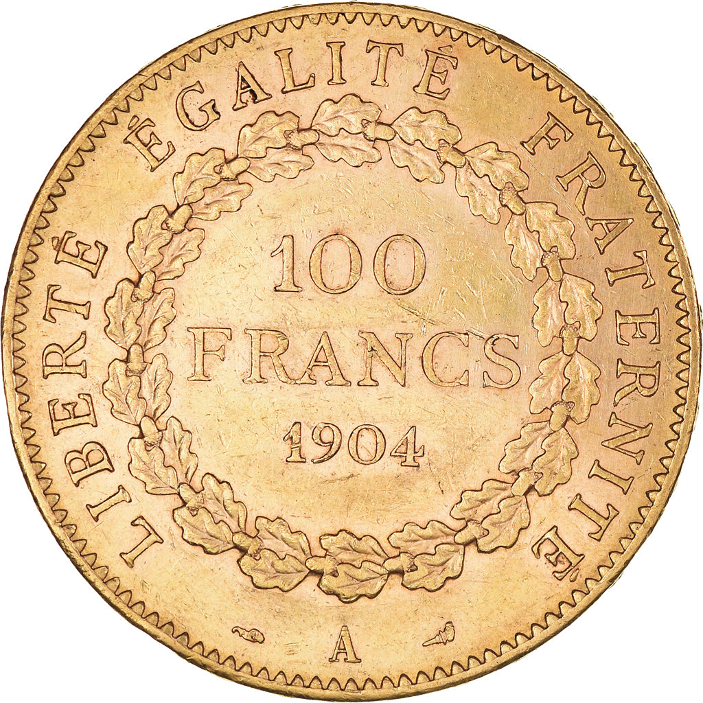 Munten, Frankrijk, Génie, 100 Francs, 1904, Paris, ZF+, Goud, KM:832