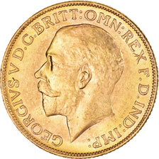 Coin, Australia, George V, Sovereign, 1917, Melbourne, AU(50-53), Gold, KM:29