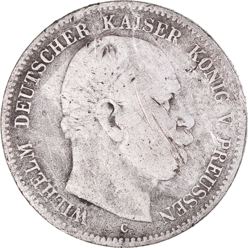 Münze, Deutsch Staaten, PRUSSIA, Wilhelm I, 2 Mark, 1876, Frankfurt, S, Silber