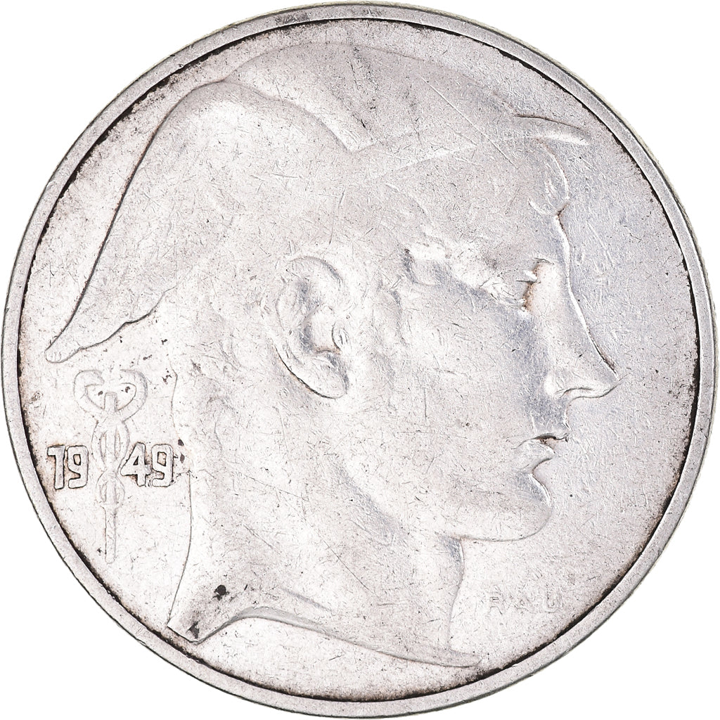 Coin, Belgium, 20 Francs, 20 Frank, 1949, Brussels, VF(30-35), Silver, KM:140.1