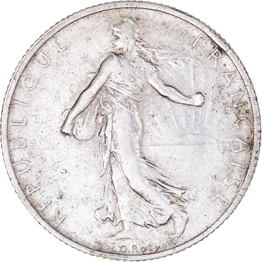 Coin, France, Semeuse, 2 Francs, 1918, Paris, AU(55-58), Silver, KM:845.1
