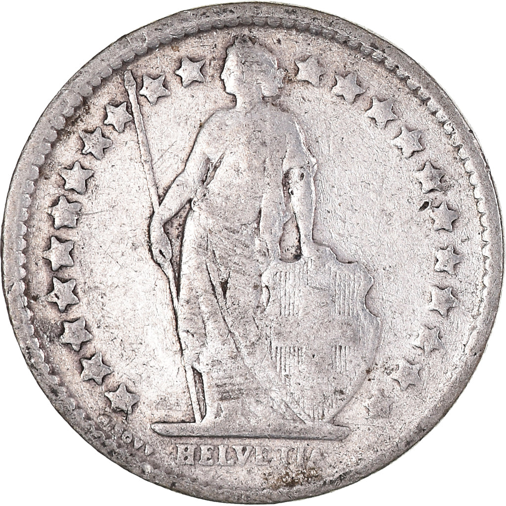Munten, Zwitserland, 1/2 Franc, 1921, Bern, FR+, Zilver, KM:23