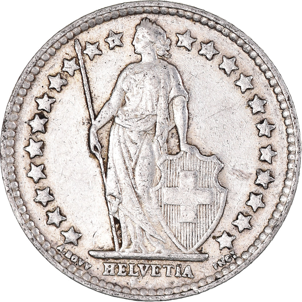 Coin, Switzerland, 1/2 Franc, 1939, Bern, AU(55-58), Silver, KM:23