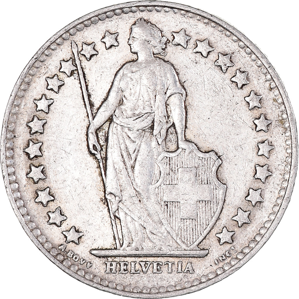 Coin, Switzerland, 1/2 Franc, 1948, Bern, AU(55-58), Silver, KM:23