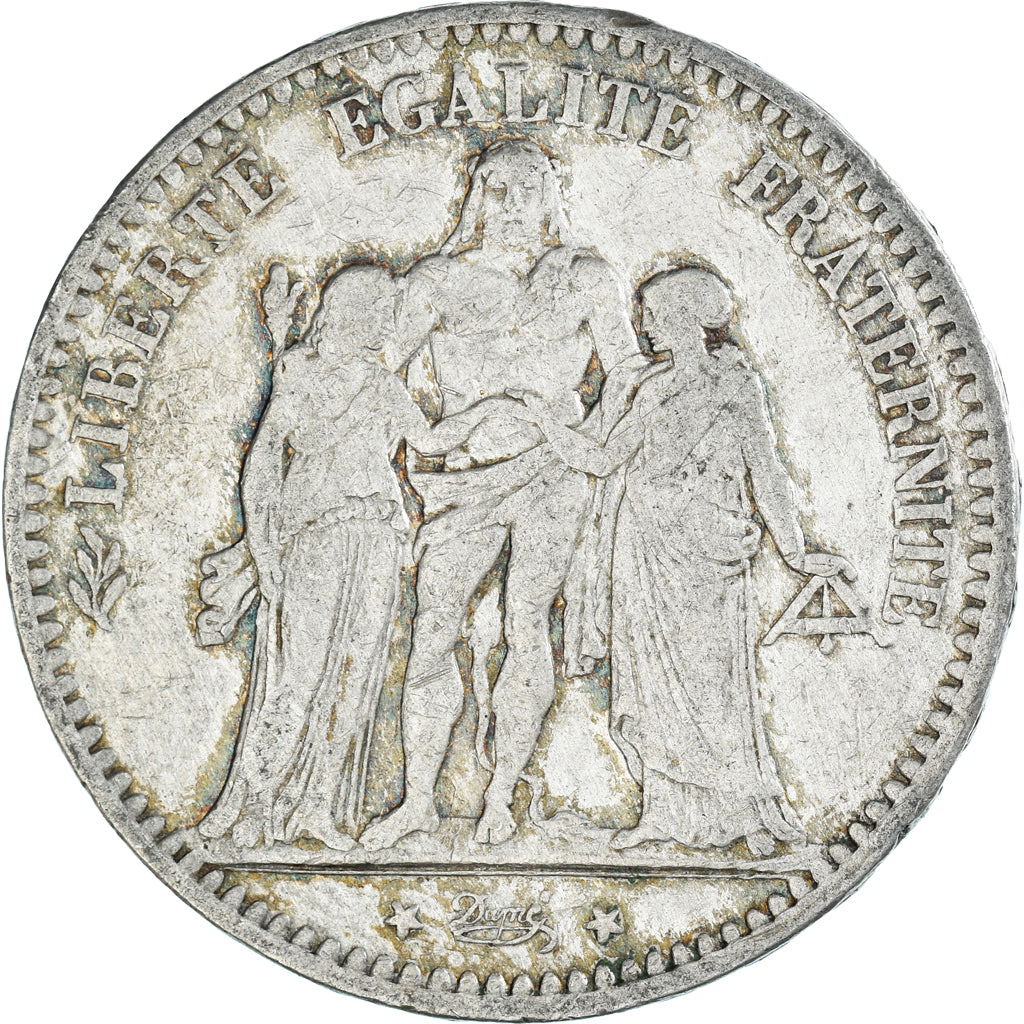 Coin, France, Hercule, 5 Francs, 1875, Paris, VF(30-35), Silver, KM:820.1