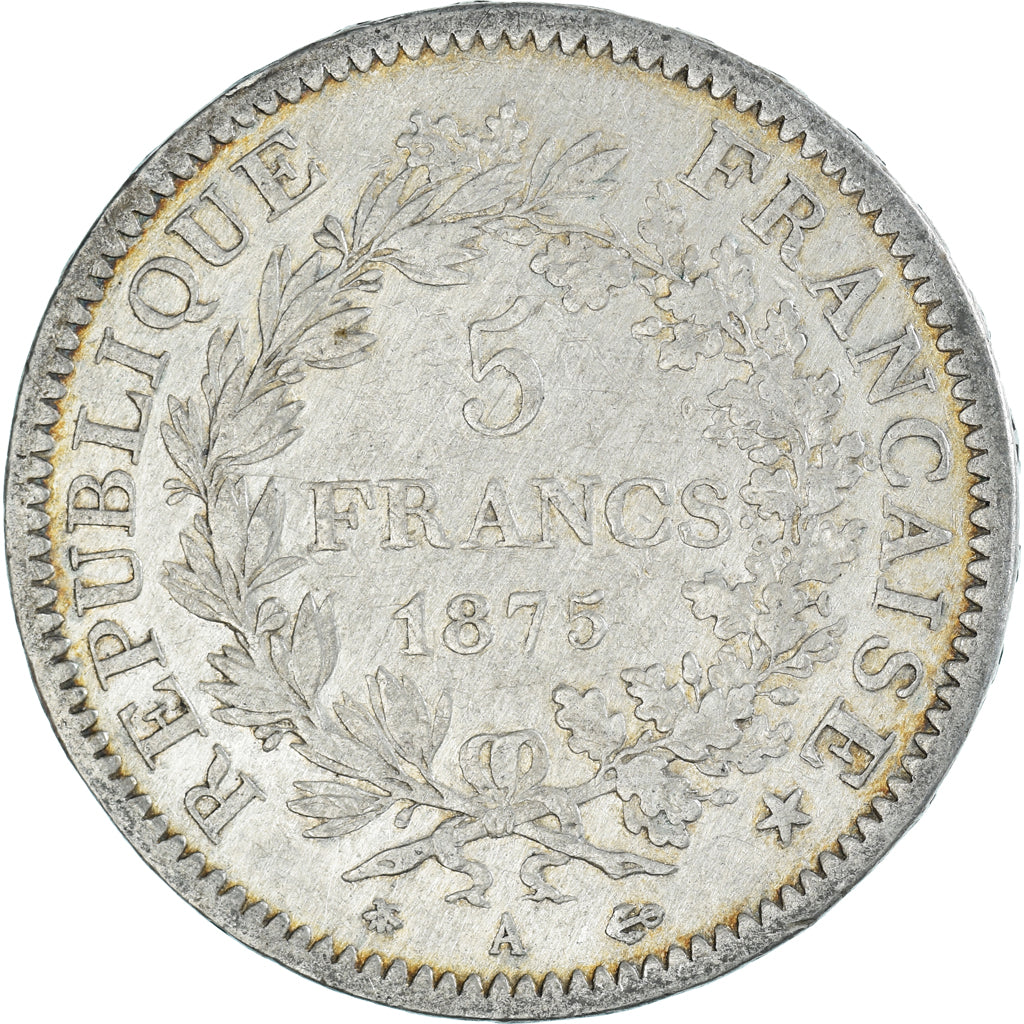 Coin, France, Hercule, 5 Francs, 1875, Paris, VF(30-35), Silver, KM:820.1