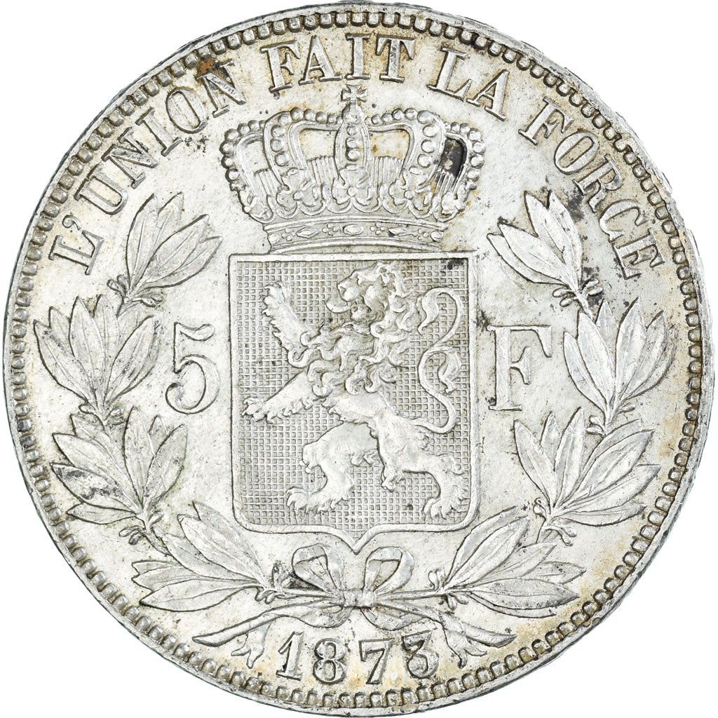 Moneta, Belgio, Leopold II, 5 Francs, 5 Frank, 1873, SPL-, Argento, KM:24
