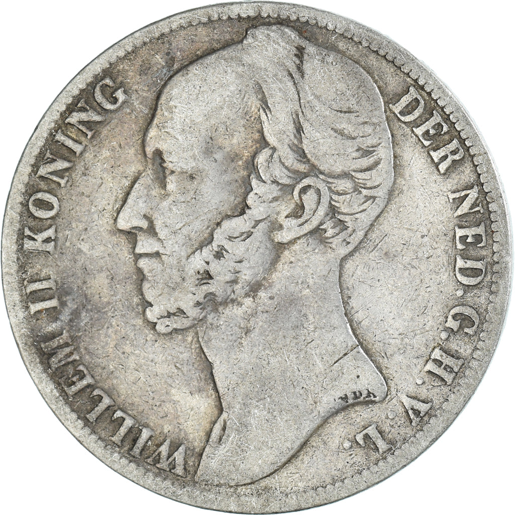 Moneta, Paesi Bassi, William II, Gulden, 1848, Utrecht, MB+, Argento, KM:66