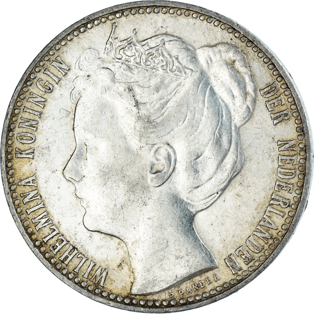 Moeda, Países Baixos, Wilhelmina I, Gulden, 1901, EF(40-45), Prata, KM:122.1