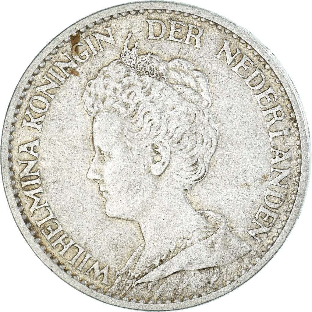 Moeda, Países Baixos, Wilhelmina I, Gulden, 1916, Utrecht, VF(30-35), Prata