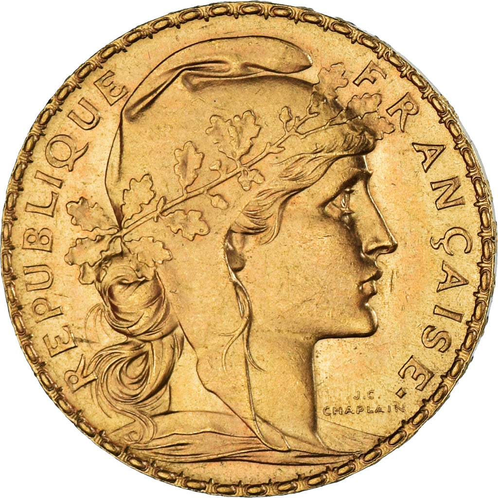 Coin, France, Marianne, 20 Francs, 1911, Paris, MS(63), Gold, KM:857