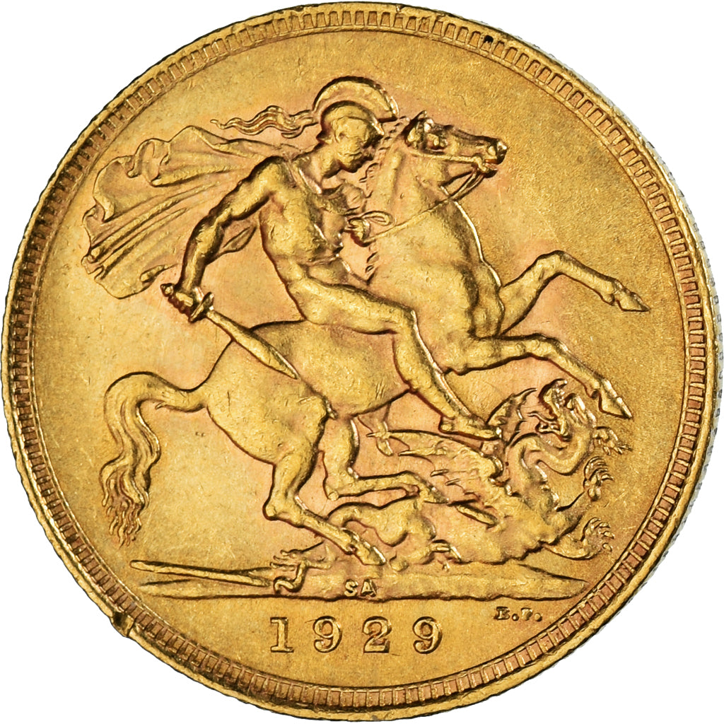 Moneta, Sudafrica, George V, Sovereign, 1929, Pretoria, SPL-, Oro, KM:A22
