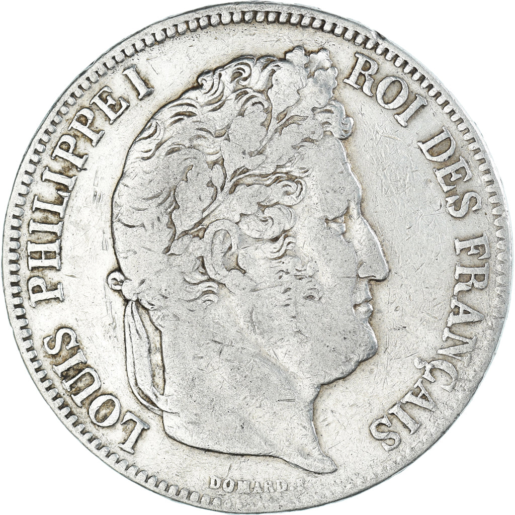 Monnaie, France, Louis-Philippe, 5 Francs, 1835, Lyon, TB+, Argent, Gadoury:678