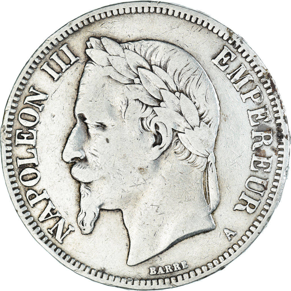 Münze, Frankreich, Napoleon III, Napoléon III, 5 Francs, 1869, Paris, S+