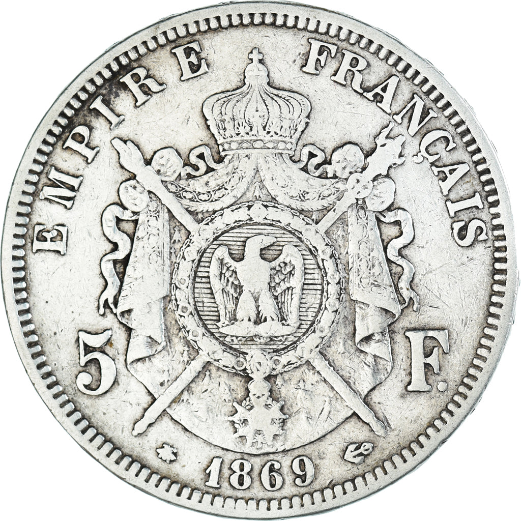 Münze, Frankreich, Napoleon III, Napoléon III, 5 Francs, 1869, Paris, S+