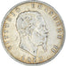 Moeda, Itália, Vittorio Emanuele II, 5 Lire, 1872, Milan, VF(30-35), Prata
