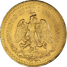 Moneda, México, 50 Pesos, 1928, Mexico City, EBC, Oro, KM:481