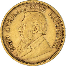 Münze, Südafrika, 1/2 Pond, 1895, Pretoria, SS, Gold, KM:9.2