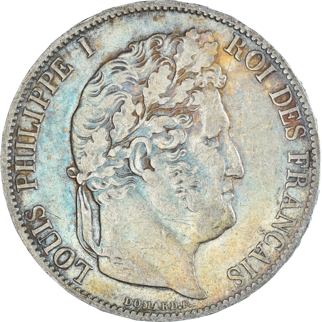 Coin, France, Louis-Philippe, 5 Francs, 1847, Paris, AU(50-53), Silver