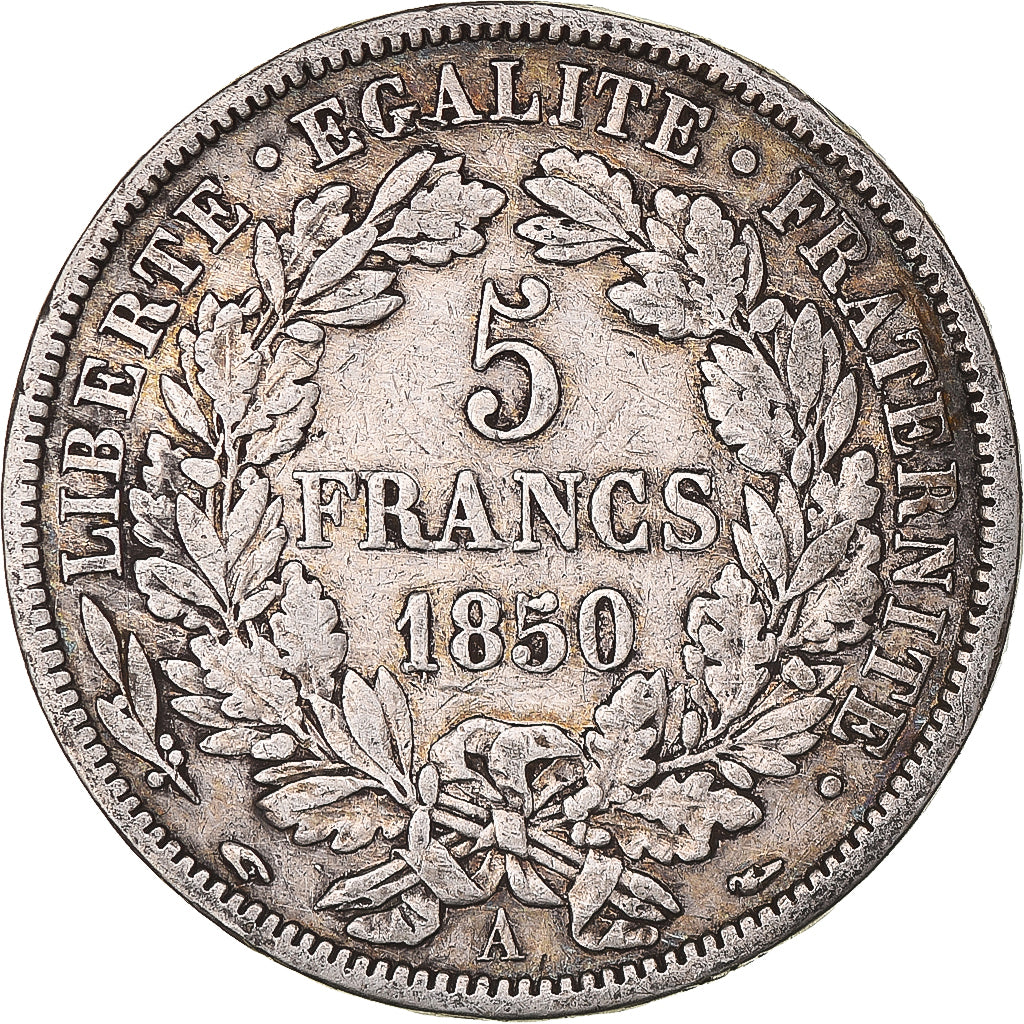 Monnaie, France, Cérès, 5 Francs, 1850, Paris, TB+, Argent, Gadoury:719