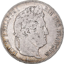 Coin, France, Louis-Philippe, 5 Francs, 1834, Lille, VF(30-35), Silver