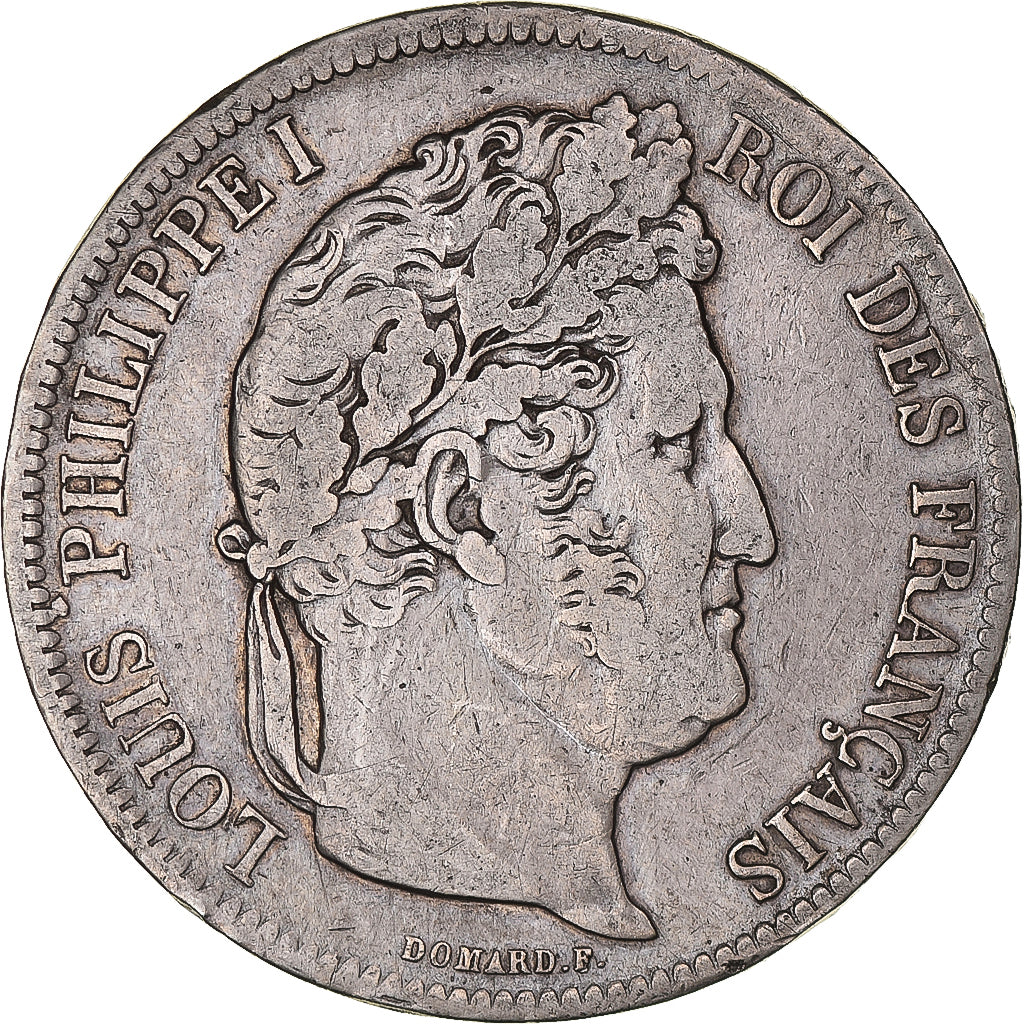 Moneda, Francia, Louis-Philippe, 5 Francs, 1841, Lille, MBC, Plata, KM:749.13