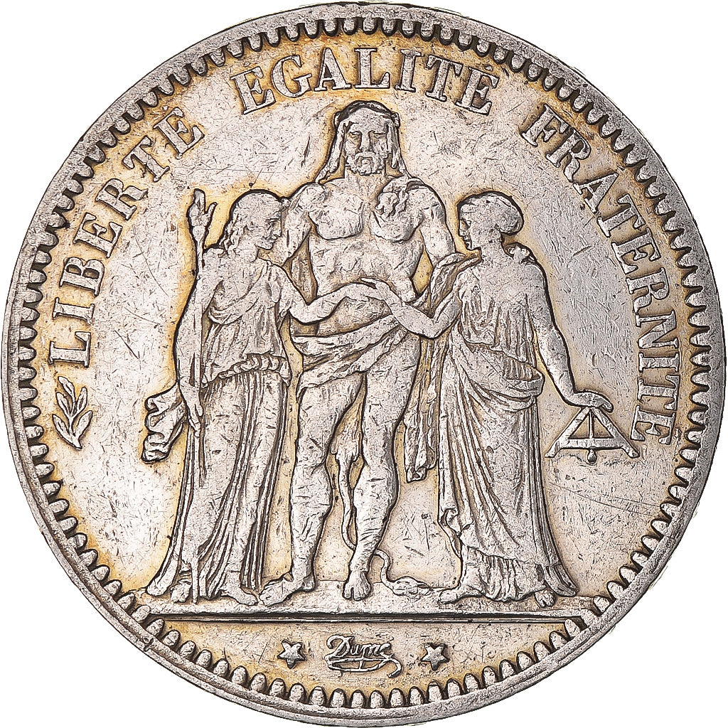 Moneta, Francia, Hercule, 5 Francs, 1873, Paris, BB, Argento, KM:820.1