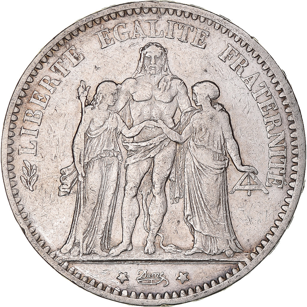 Munten, Frankrijk, Hercule, 5 Francs, 1874, Bordeaux, ZF, Zilver, KM:820.2