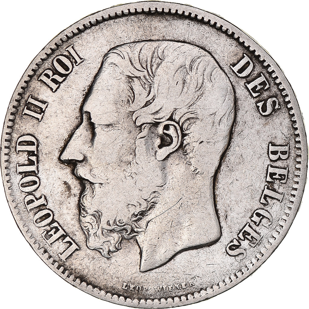 Monnaie, Belgique, Leopold II, 5 Francs, 5 Frank, 1869, TB, Argent, KM:24