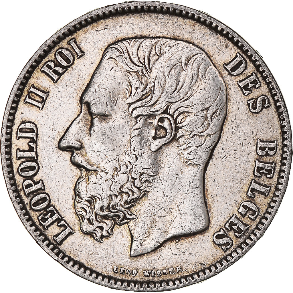Coin, Belgium, Leopold II, 5 Francs, 5 Frank, 1876, VF(30-35), Silver, KM:24