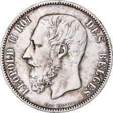 Coin, Belgium, Leopold II, 5 Francs, 5 Frank, 1876, VF(30-35), Silver, KM:24
