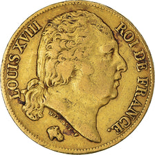Monnaie, France, Louis XVIII, 20 Francs, 1818, Paris, TB+, Or, Gadoury:1028