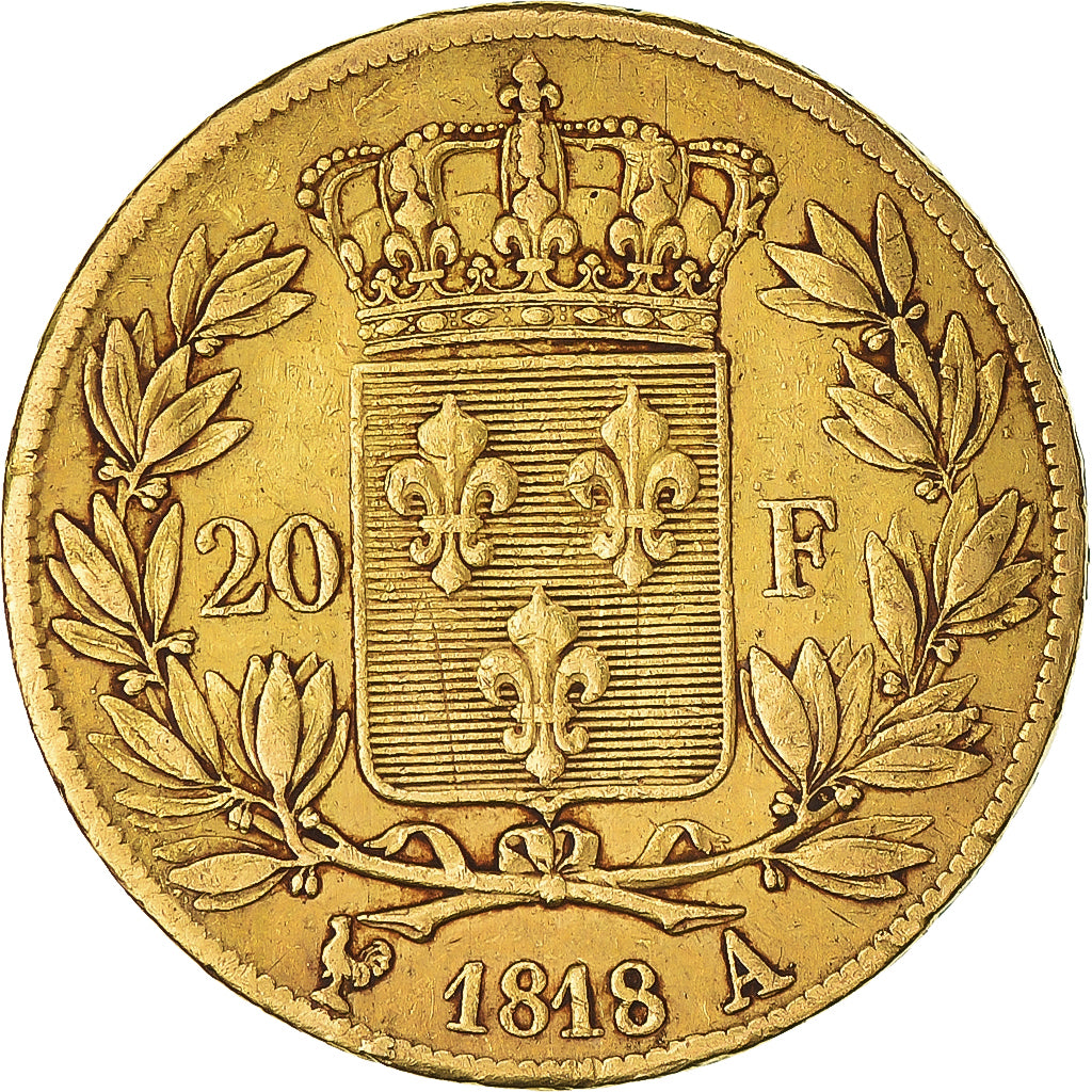 Monnaie, France, Louis XVIII, 20 Francs, 1818, Paris, TB+, Or, Gadoury:1028