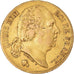 Moneta, Francia, Louis XVIII, 20 Francs, 1824, Paris, BB, Oro, KM:712.1