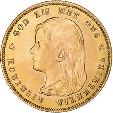 Coin, Netherlands, Wilhelmina I, 10 Gulden, 1897, MS(63), Gold, KM:118