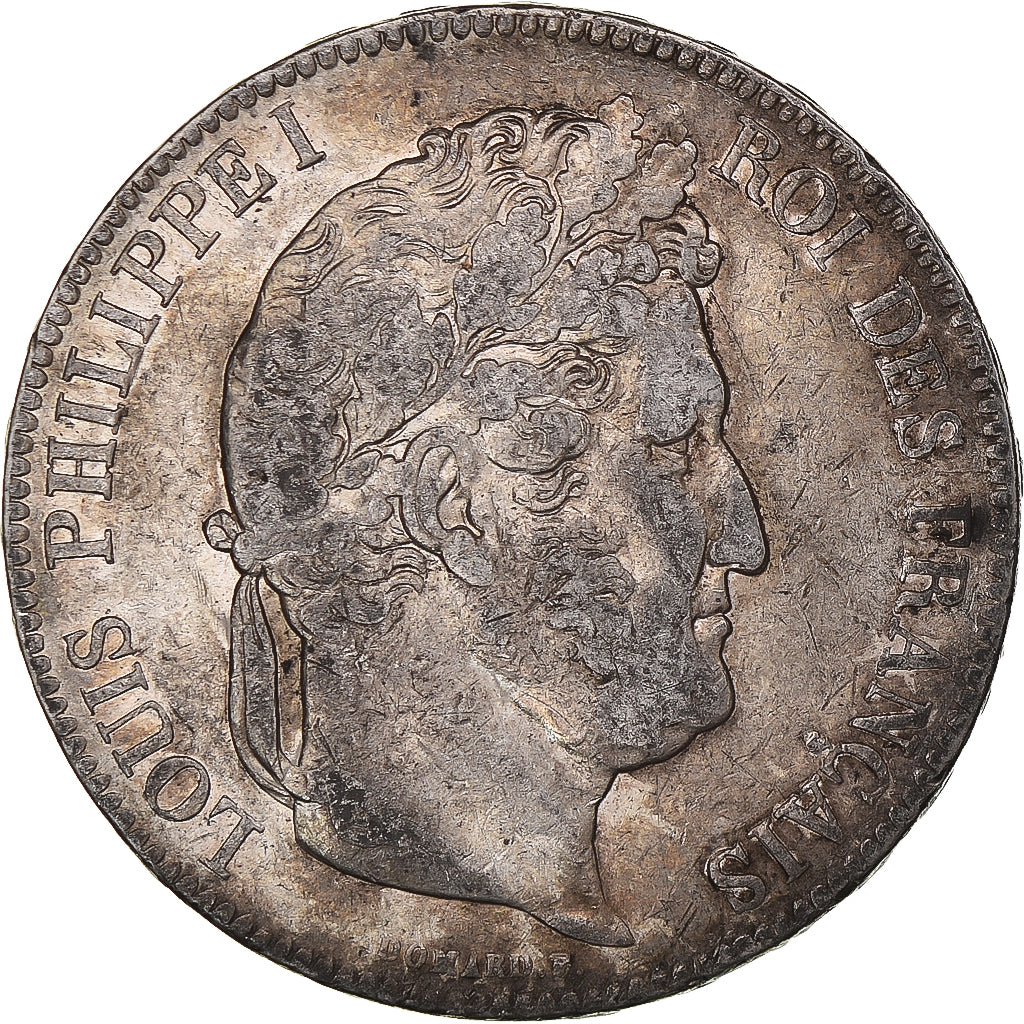 Coin, France, Louis-Philippe, 5 Francs, 1834, Rouen, EF(40-45), Silver