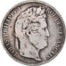 Moeda, França, Louis-Philippe, 5 Francs, 1836, Paris, VF(20-25), Prata