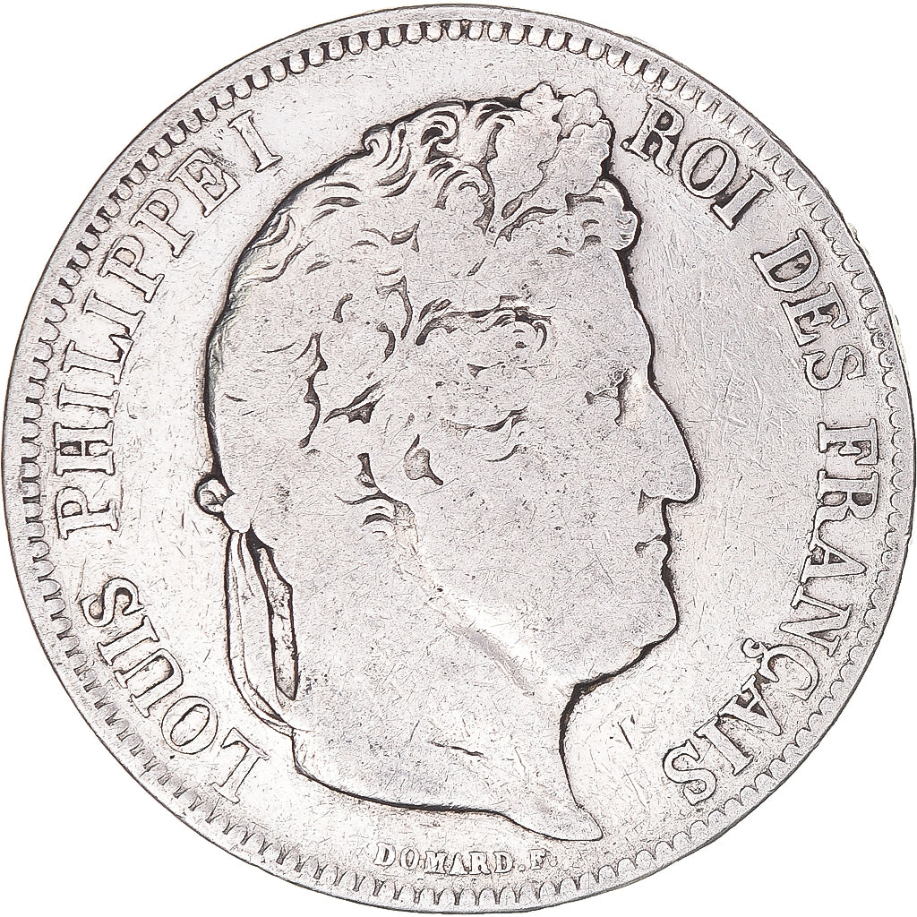Coin, France, Louis-Philippe, 5 Francs, 1841, Lille, VF(20-25), Silver