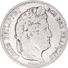 Coin, France, Louis-Philippe, 5 Francs, 1841, Lille, VF(20-25), Silver