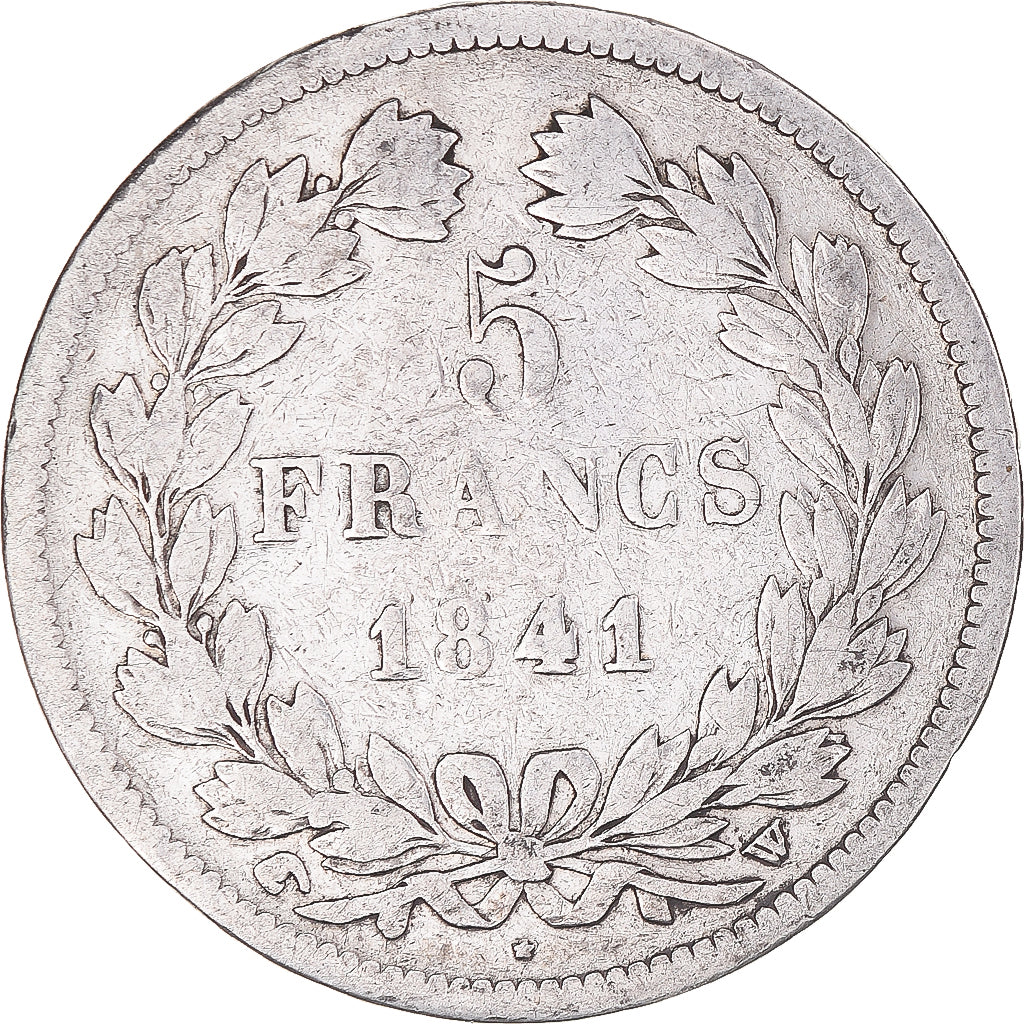 Coin, France, Louis-Philippe, 5 Francs, 1841, Lille, VF(20-25), Silver