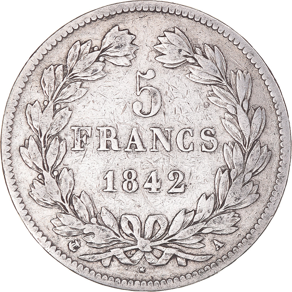 Monnaie, France, Louis-Philippe, 5 Francs, 1842, Paris, TB, Argent, Gadoury:678