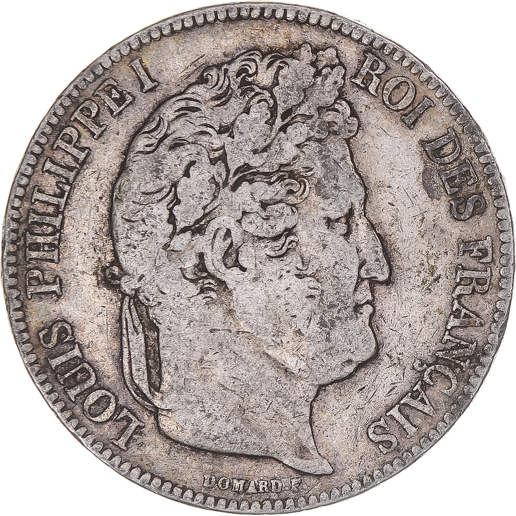 Coin, France, Louis-Philippe, 5 Francs, 1842, Rouen, VF(30-35), Silver