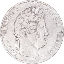 Munten, Frankrijk, Louis-Philippe, 5 Francs, 1844, Paris, FR+, Zilver, KM:749.1