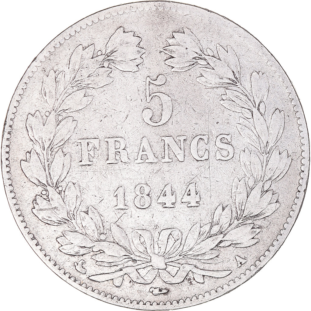 Munten, Frankrijk, Louis-Philippe, 5 Francs, 1844, Paris, FR+, Zilver, KM:749.1