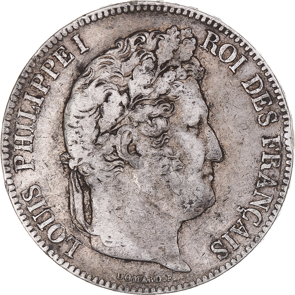 Coin, France, Louis-Philippe, 5 Francs, 1833, Paris, VF(30-35), Silver