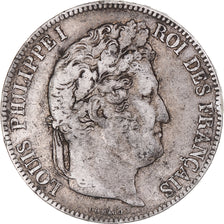 Coin, France, Louis-Philippe, 5 Francs, 1833, Paris, VF(30-35), Silver