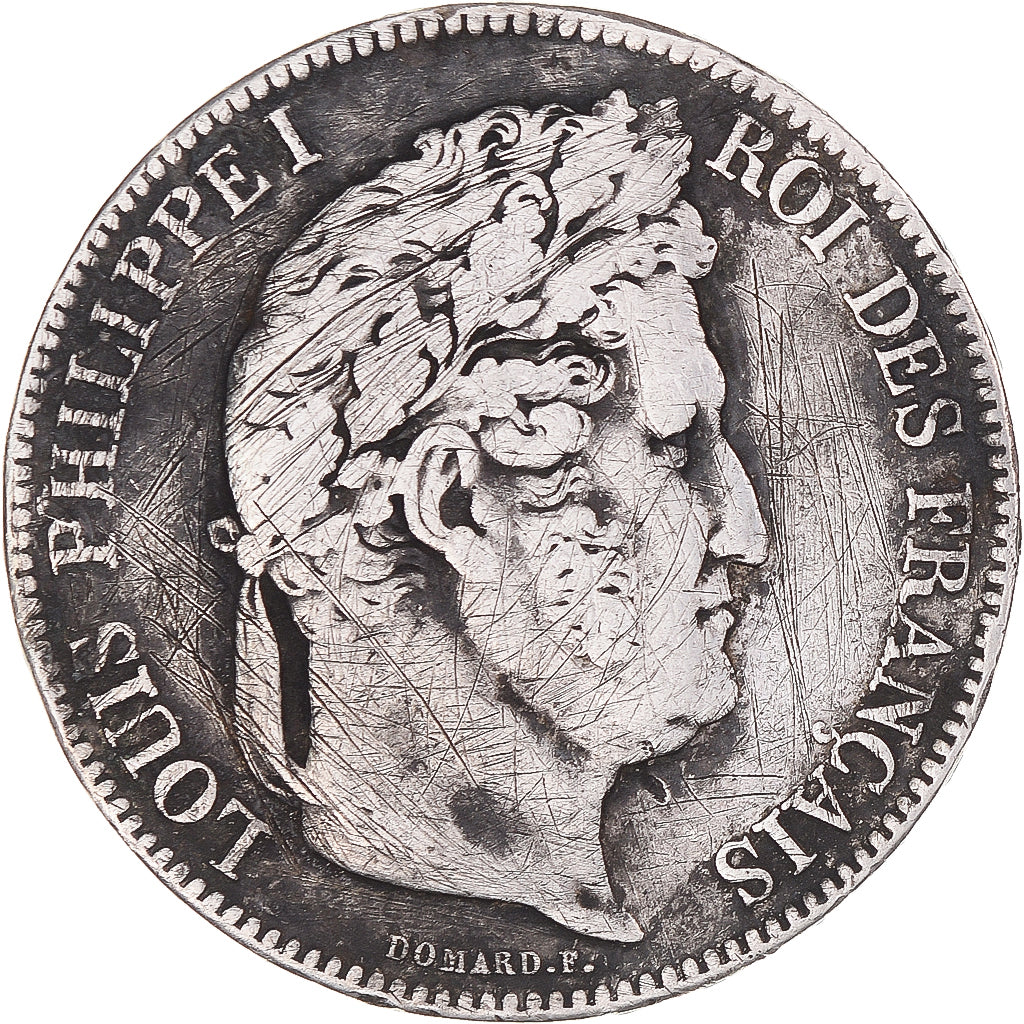 Coin, France, Louis-Philippe, 5 Francs, 1833, Lille, VF(20-25), Silver